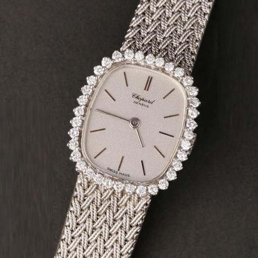 独角鹿西洋古董二手手表瑞士萧邦18K金镶嵌钻石机械腕表女士手表 商品图1