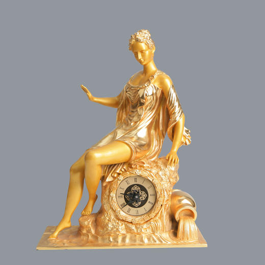 宇达青铜全铜摆件《浴女钟》创意礼品 家居饰品摆件 高41cm 商品图0