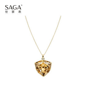 SAGA世家女士项链手表配饰吊坠装饰送女友礼物 香槟金色