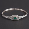 独角鹿西洋古董法国珠宝世家出品铂金镶嵌钻石祖母绿手镯手链手饰 商品缩略图0