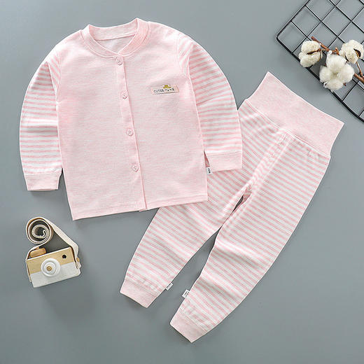 【纯棉更健康 无骨更舒适】宝宝纯棉高腰护肚秋衣秋裤婴幼儿无骨内衣套装儿童睡衣家居服 商品图6