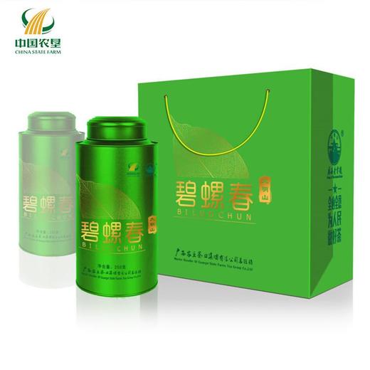 大明山 广西农垦茶叶 一级碧螺春 绿茶礼盒装 250gx2罐 商品图4