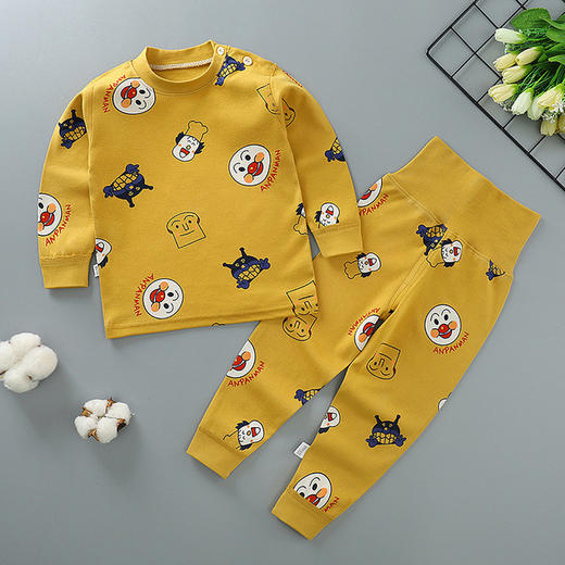 【纯棉更健康 无骨更舒适】宝宝纯棉高腰护肚秋衣秋裤婴幼儿无骨内衣套装儿童睡衣家居服 商品图10