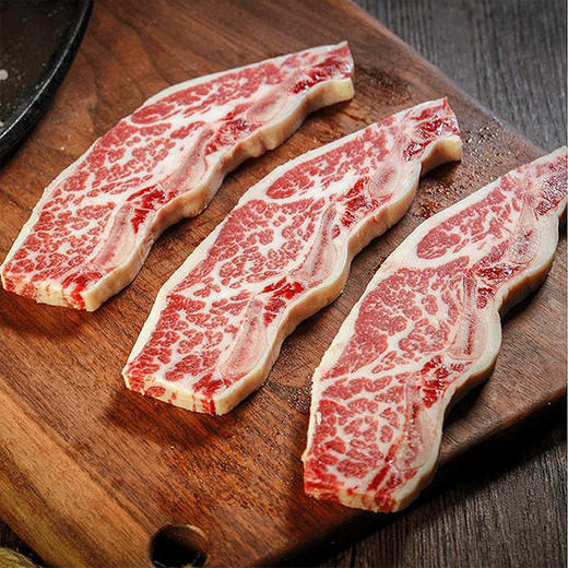花间肥【5-7片厚切 2斤装】澳洲安格斯谷饲牛仔骨1000克 原肉原切 骨肉相连 鲜香味美 煎烤炖红烧 商品图2