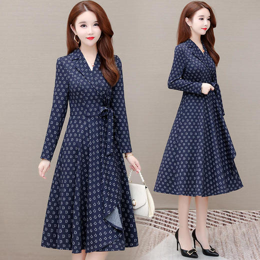 YWE-JLNH-YNB20秋装新款修身大码过膝时尚a字裙 商品图3