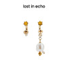 lost in echo 原创设计师品牌 不对称可拆卸设计感钉头锆石珍珠耳环耳钉 商品缩略图2