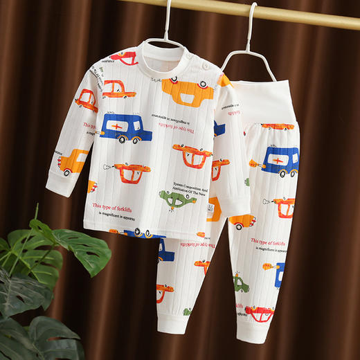 【纯棉更健康 无骨更舒适】宝宝纯棉高腰护肚秋衣秋裤婴幼儿无骨内衣套装儿童睡衣家居服 商品图9