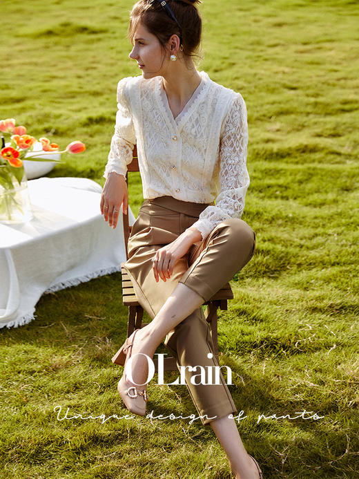 欧芮儿休闲裤女2021新款宽松ins潮薄款小个子高腰直筒九分裤 商品图3