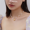 ZEGL淡水珍珠爱心项链女轻奢小众装饰锁骨毛衣链配饰 商品缩略图6