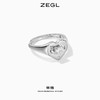 ZEGL镂空爱心戒指女小众设计指环时尚个性食指开口戒 商品缩略图6
