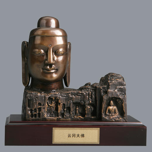 宇达青铜全铜摆件《云冈大佛》创意礼品 家居饰品摆件 高16.5cm 商品图0
