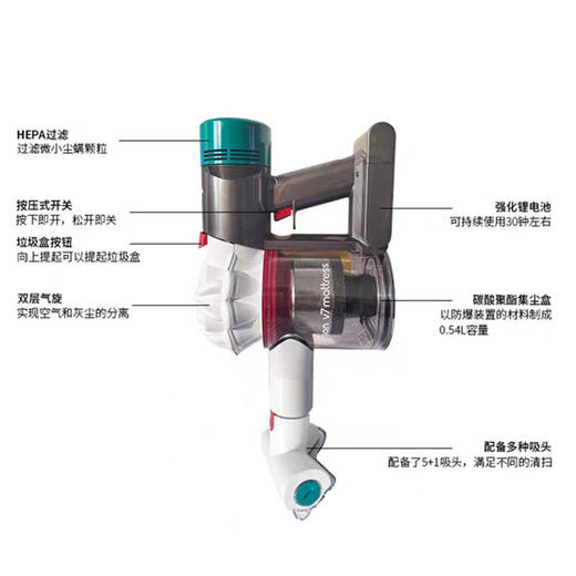 Dyson戴森V7Trigger+车载除螨吸尘手持无线除螨仪 商品图1