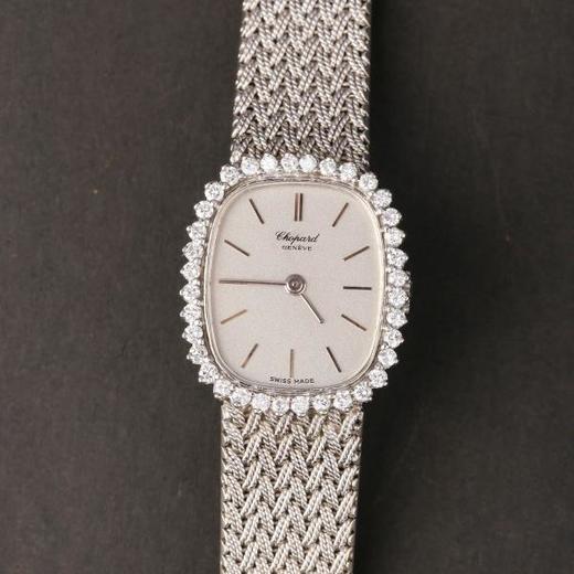 独角鹿西洋古董二手手表瑞士萧邦18K金镶嵌钻石机械腕表女士手表 商品图0