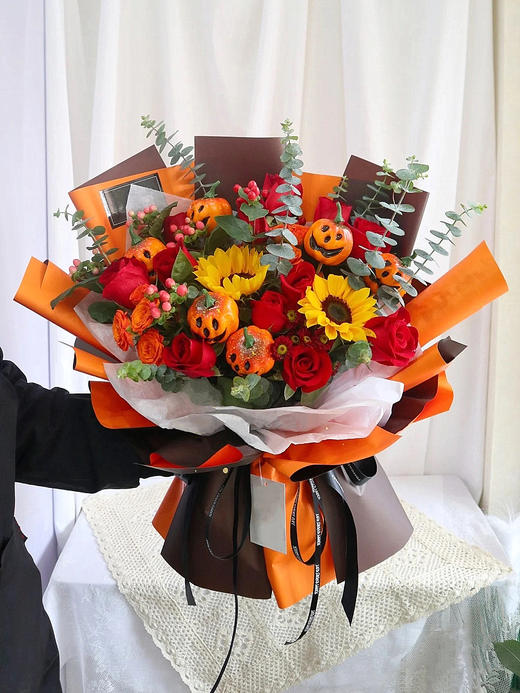 万圣节南瓜花束礼盒8选1 商品图3