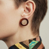 钟欣潼同款 Retro Chic 意大利复古时尚首饰 玳瑁金币耳钉 商品缩略图2