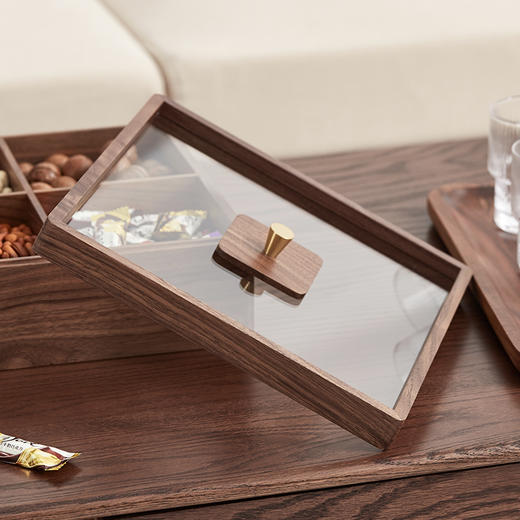 初心| 轻奢四格果盘北美黑胡桃 商品图3