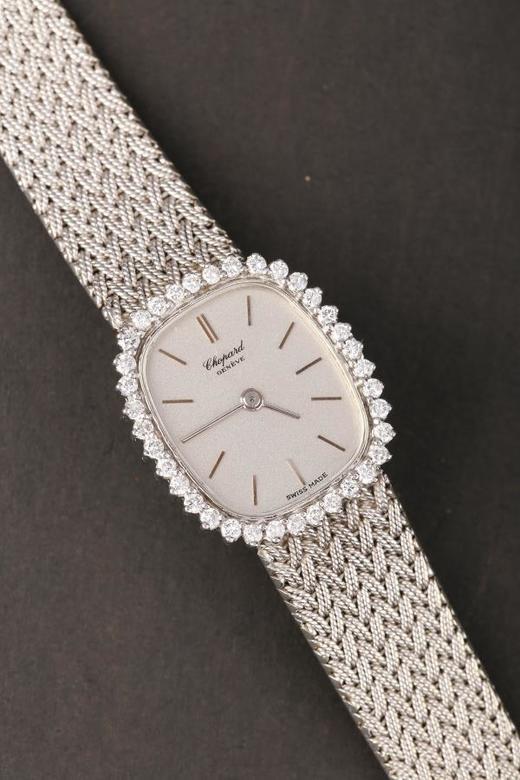 独角鹿西洋古董二手手表瑞士萧邦18K金镶嵌钻石机械腕表女士手表 商品图3