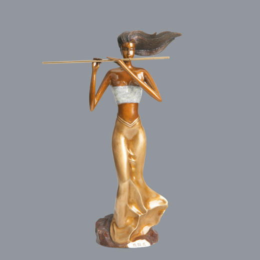 宇达青铜全铜摆件《艳阳天》创意礼品 工艺品 家居摆件 高38cm 商品图0