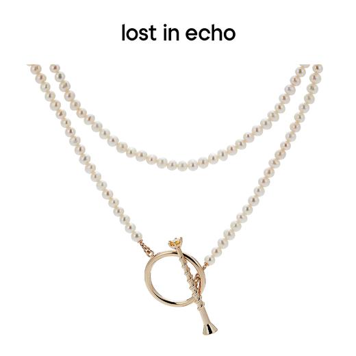 lost in echo 原创设计师品牌 个性设计感多层拼接大OT扣珍珠项链男女同款 商品图2