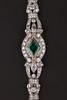独角鹿西洋古董装饰艺术时期铂金镶嵌钻石哥伦比亚祖母绿手链手镯 商品缩略图1