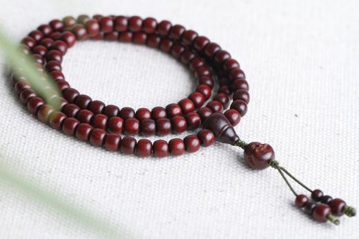 W°XYZT0168微笑弥勒 百年紫檀0.6*0.7*108粒 商品图1