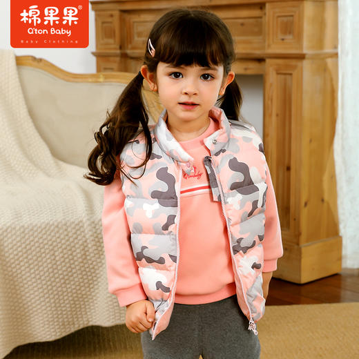 棉果果冬季女童羽绒马夹M422171921730 商品图0