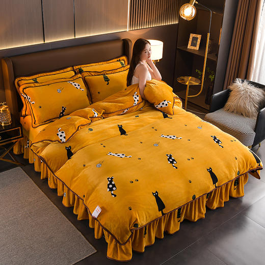 {提前购，新款上新，限购一套}加厚保暖牛奶绒床上四件套 商品图8