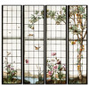 独角鹿西洋古董19世纪法国花树雀鸟水边风景彩绘玻璃花窗一联四幅 商品缩略图0