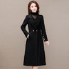 WE- HSY-E21C129双面羊绒过膝大衣女中长2021秋冬新款修身加厚气质优雅毛呢外套 商品缩略图4