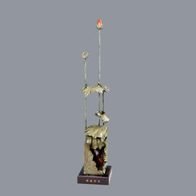 宇达青铜全铜摆件《荷风瑞香》创意礼品 工艺品 家居摆件  高86cm