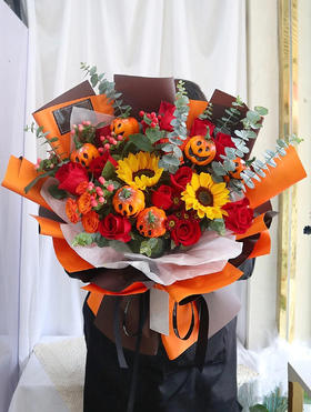 万圣节南瓜花束礼盒8选1