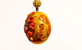 4mm核桃核战国红带天眼手把件