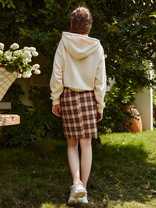 欧芮儿连帽卫衣女冬季2025年新款宽松显瘦慵懒风印花磨毛针织上衣 商品图2