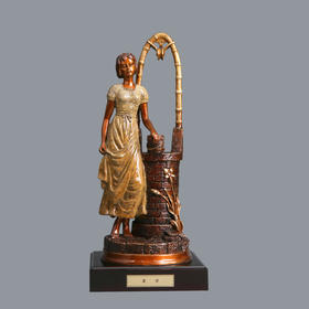 宇达青铜全铜摆件《夏日》创意礼品 工艺品 家居摆件 高36cm