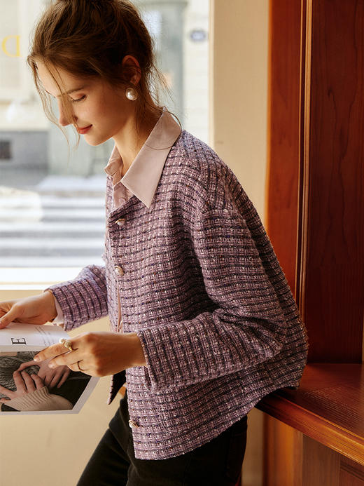 欧芮儿短外套女2021新款气质小香风设计感法式薄款夹克外套 商品图1