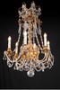 独角鹿西洋古董法国路易十六风格花果主题铜鎏金双色水晶枝形吊灯 商品缩略图1