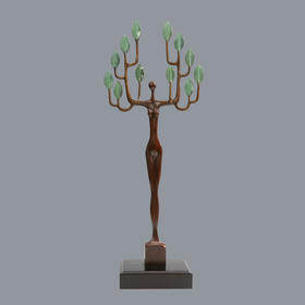 宇达青铜全铜摆件《生生不息》创意礼品 工艺品 家居摆件  高55cm