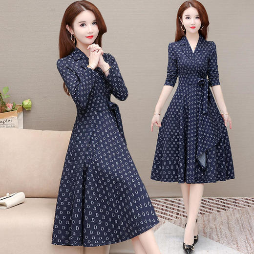 YWE-JLNH-YNB20秋装新款修身大码过膝时尚a字裙 商品图1