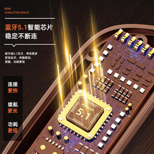 【百元内的千元音质】骨传导蓝牙耳机蓝牙5.1不入耳真无痛运动跑步不掉无线挂耳式双耳挂脖式蓝牙耳机 商品图3