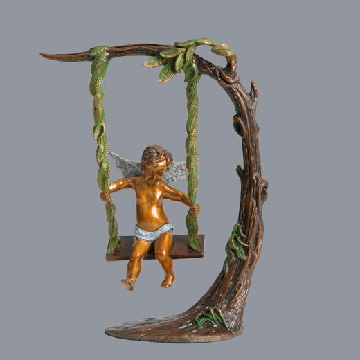 宇达青铜全铜摆件《天使》创意礼品 工艺品 家居摆件 高24cm 商品图0