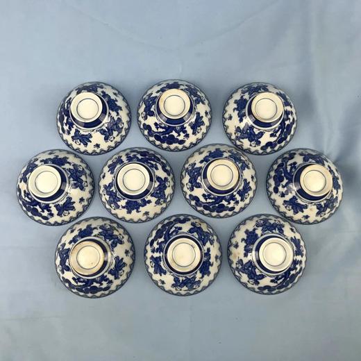 日本青花瓷碗 10枚装 原盒保留 实物见视频 商品图3
