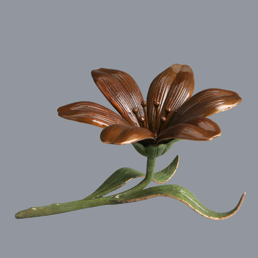 宇达青铜全铜摆件《千禧之花》创意礼品 工艺品 家居摆件  高10.5cm 商品图0