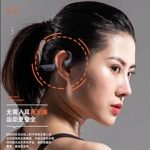 【百元内的千元音质】骨传导蓝牙耳机蓝牙5.1不入耳真无痛运动跑步不掉无线挂耳式双耳挂脖式蓝牙耳机 商品图1