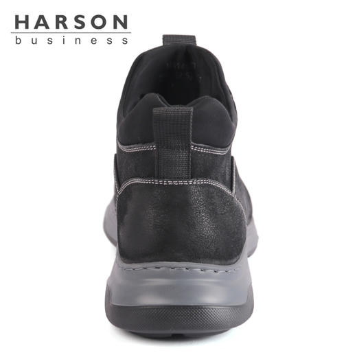 哈森男鞋休闲加绒一脚蹬软底鞋MA14627 商品图6