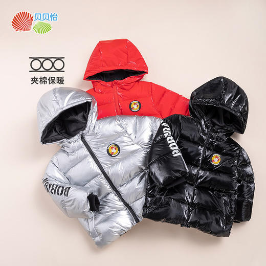 贝贝怡童装男童太空探索系列宝宝加厚冬夹棉加厚潮酷外套棉服214S2802
 商品图3
