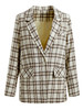 欧芮儿格子西装外套女新款2021复古宽松显瘦英伦风时尚大衣 商品缩略图3