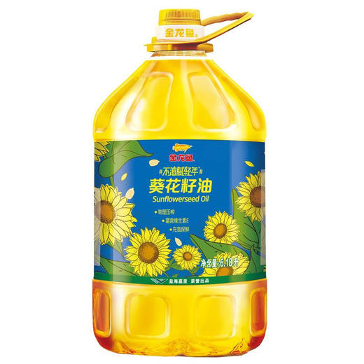 金龙鱼不油腻轻年葵花籽油6.18L 商品图0