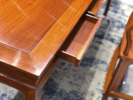 红桥红  家具严选  缅甸花梨（大果紫檀）【带四抽茶桌系列】 商品图6