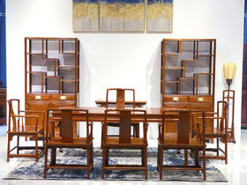 红桥红  家具严选  缅甸花梨（大果紫檀）【带四抽茶桌系列】