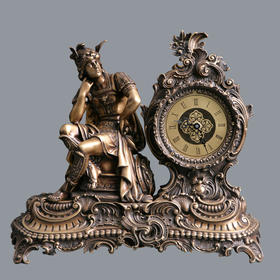 宇达青铜全铜摆件《战神钟》创意礼品 家居饰品摆件 高35.5cm